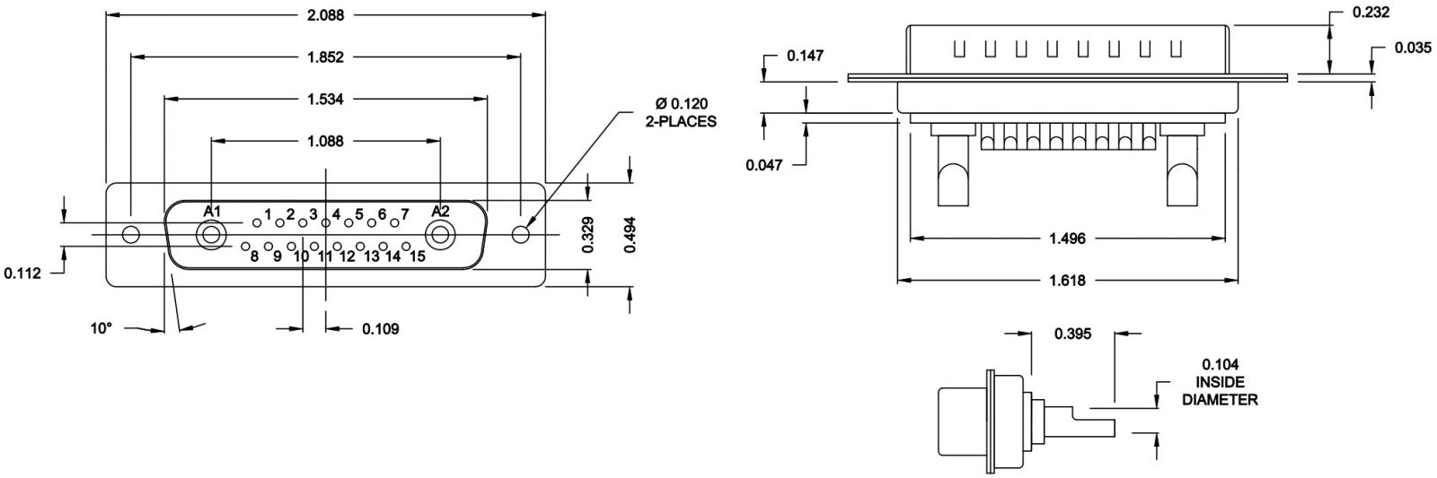 מחבר קונקטור NORCOMP 680S17W2103L201